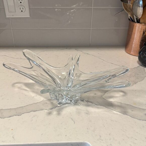 MCM Vintage Splash Drip Glass Bowl 16” long - Picture 1 of 6